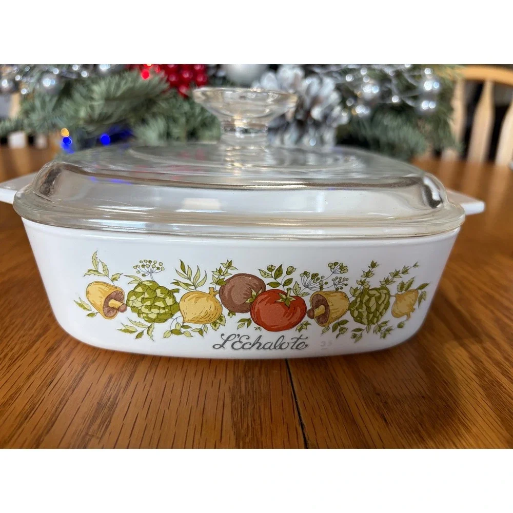 CorningWare A-1-B & P-43-B Spice‎ of Life Casserole Dishes Vintage USA Set